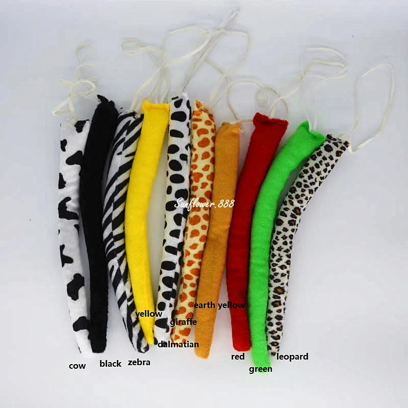 Собака кот тигр жираф принт с хвостом животного реквизит для косплея маскарадное