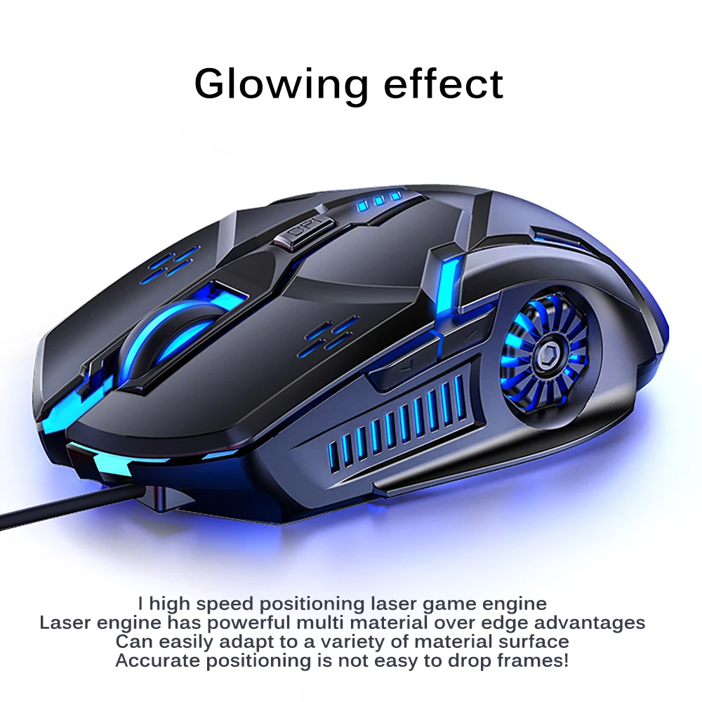 Проводная игровая мышь 6D Led4 скоростная Usb с разрешением DPI многофункциональная