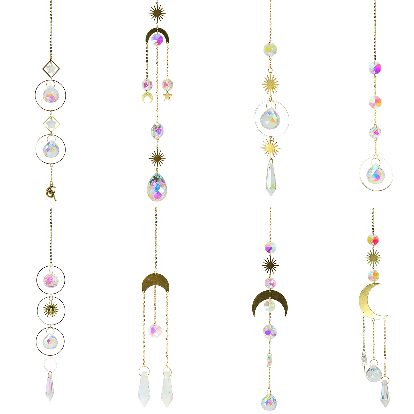 

Crystal Window Hanging Suncatcher Ornament Rainbow Maker Crystal Prism Pendant Home Room Garden Decor Car Charm Gift