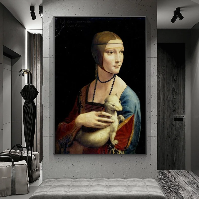 The Lady With An Ermine Canvas настенные картины By Leonardo Da Vinci знаменитая Настенная