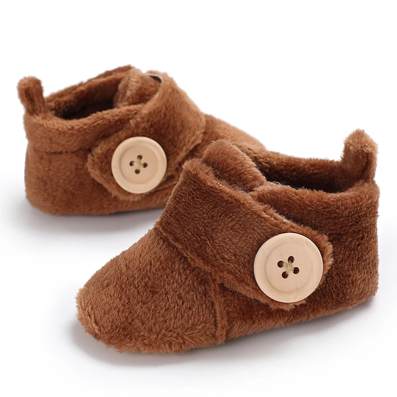 

First Walkers Winter Newborn Baby Toddler Shoes for Kids Infant Babies Cute Snow Boots Soft Bottom Shoes