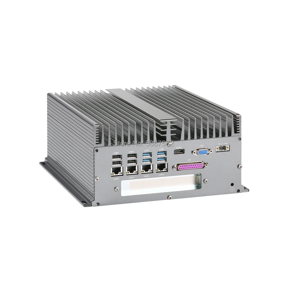 Промышленные IoT Edge Gateway Multi LAN 4RJ45 коробка ПК с сенсорным экраном i7-6700HQ Процессор 1 *
