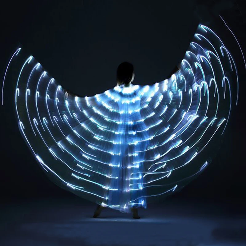 Светодиодный светильник крылья для костюма радужные цвета танца живота сцены