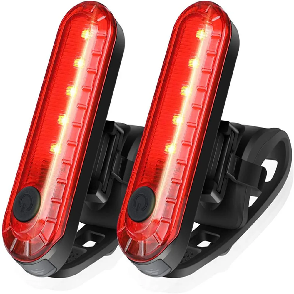 

2PCS USB Rechargeable Bike Bicycle Cycling 4 Modes LED Front Rear Tail Light Lamp Bicycle Accessories
