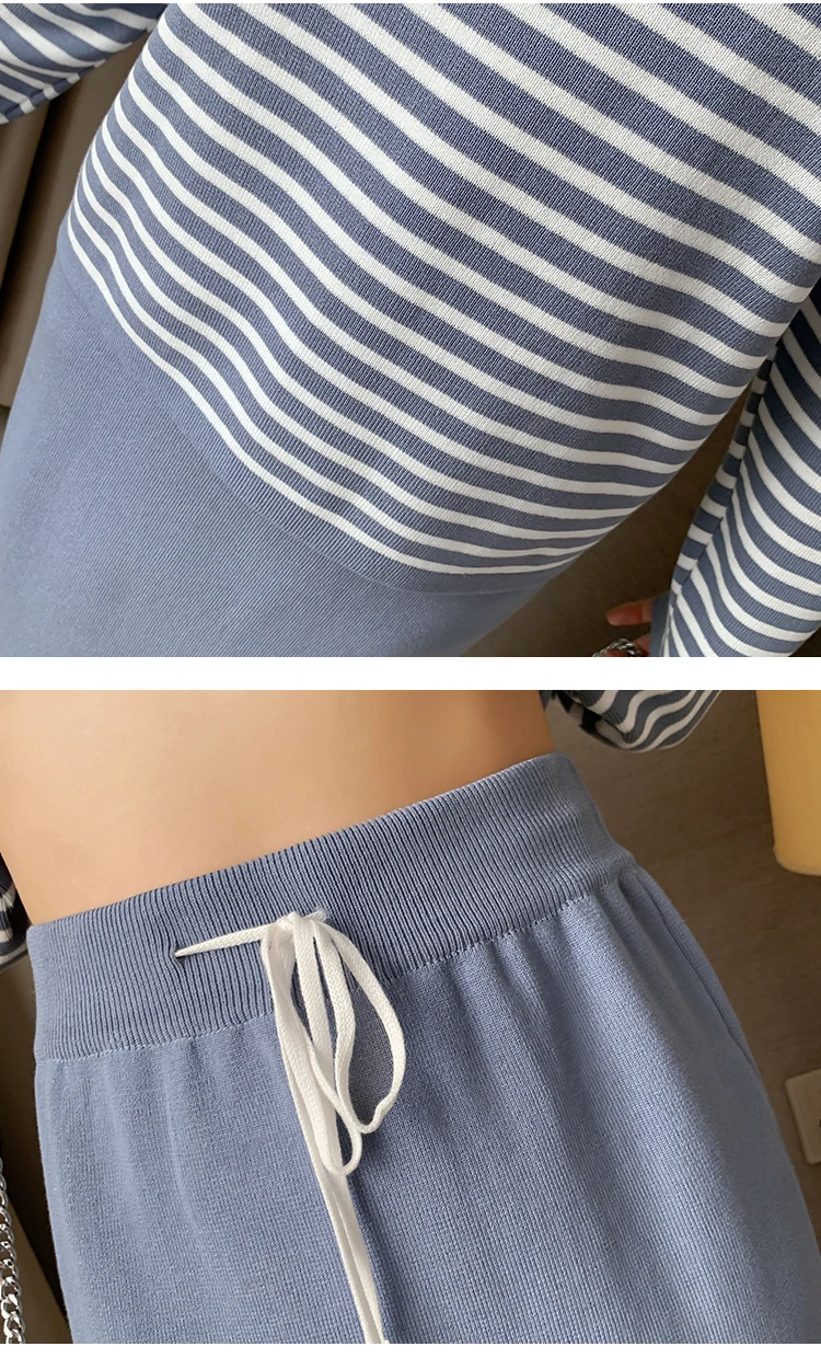 Осенний Модный комплект одежды для кормящих мам полосатая хлопковая футболка