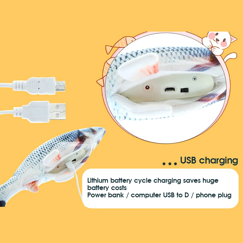 

Электронная игрушка, кошка, 3D Рыба с электрической зарядкой от USB, имитация рыбы, игрушки для кошек, игрушки для домашних животных, игрушки дл...