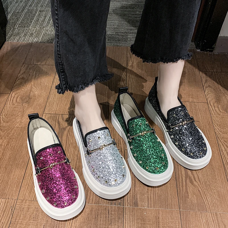 Fujin/женские кроссовки Сезон весна 2020 года Модные дышащие Туфли с круглым носком