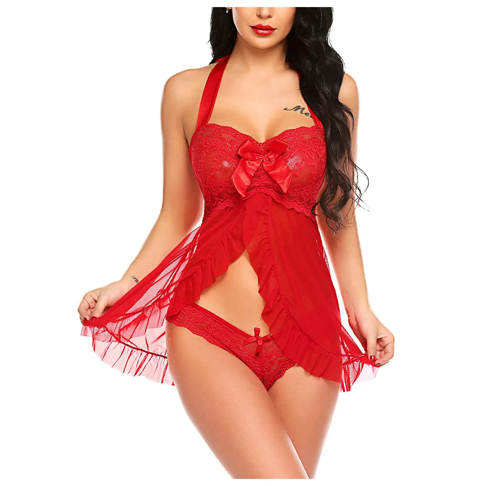 

Sexy Pajamas for Women Pyjamas Nightdress Underwear Sleepwear Female Nightwear Satin Pijamas With Top Short pizama dla kobiet