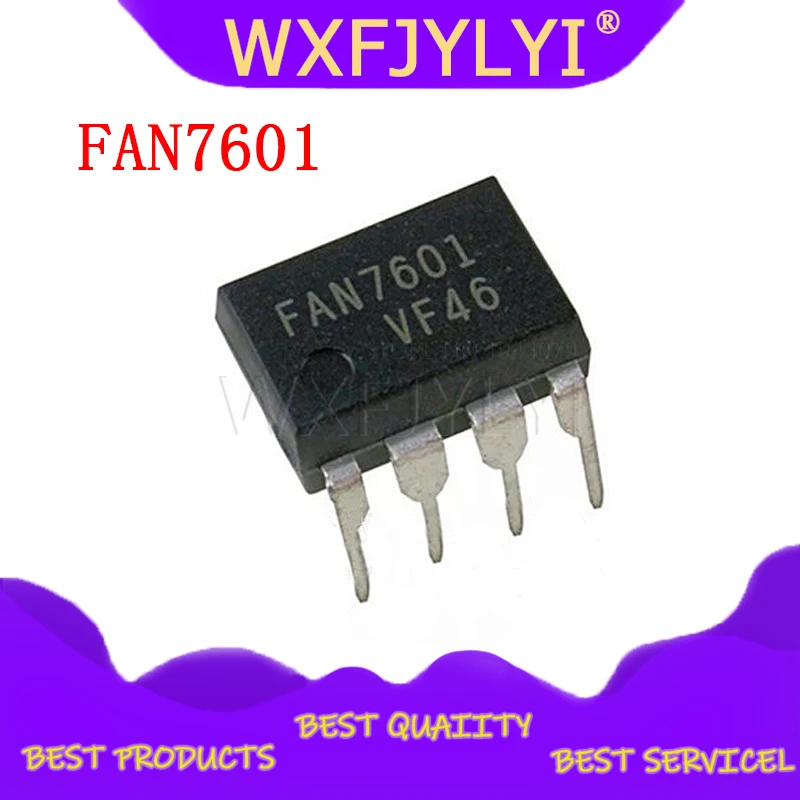 

10 шт./лот FAN7601 DIP8 вентилятор 7601 DIP-8