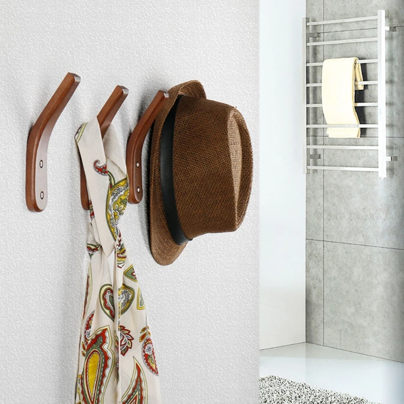 2 шт. настенный ручной работы древесина бука крючок Вешалка крючки современный