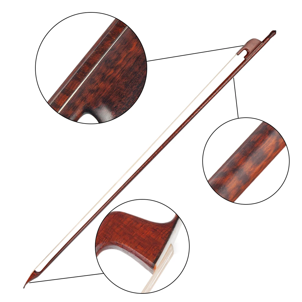 Лук для скрипки 4/4 Snakewood лук в барочном стиле изысканная круглая палка белый