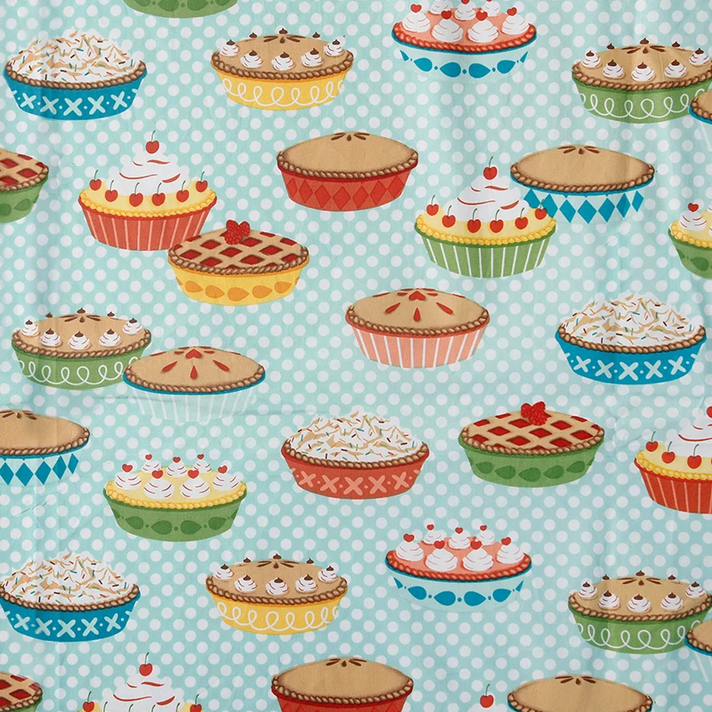 140X50cm хлопковых тканей для шитья лоскутков яблочного пирога в горошек Ткань