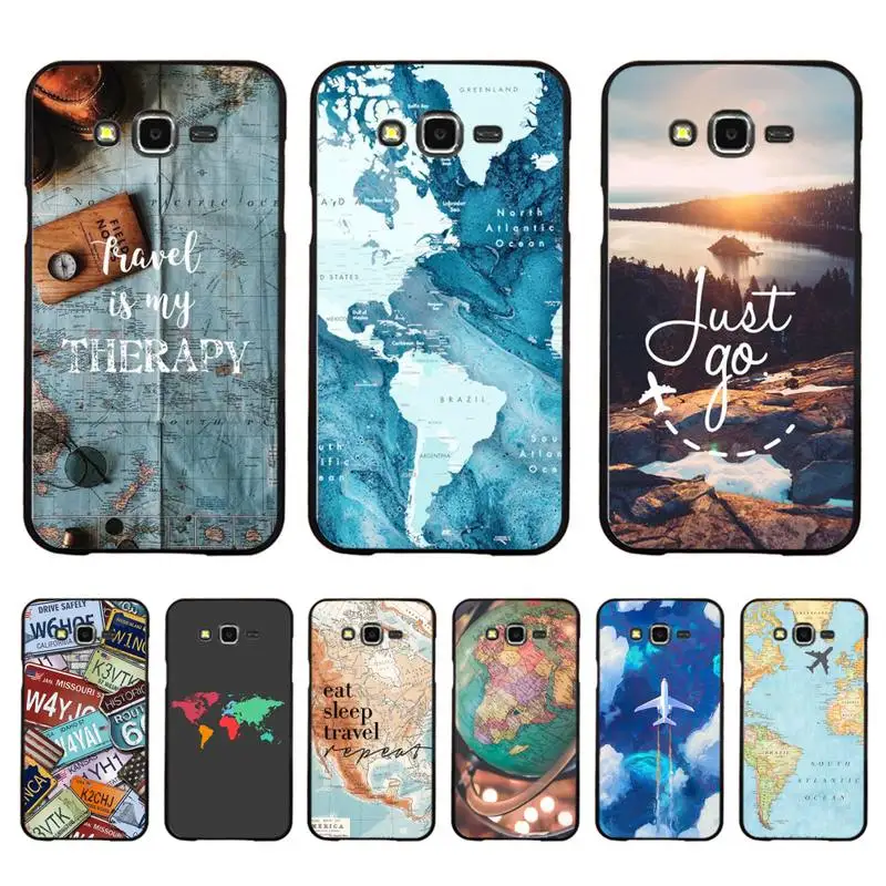 Motirunner карта мира путешествия мягкий резиновый чехол для мобильного телефона Samsung
