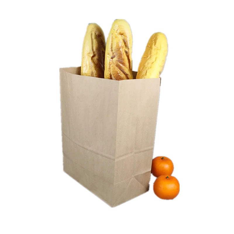 

50/100pcs kraft paper bag gift bags packaging biscuit candy food cookie bread seen snacks baking takeaway bags