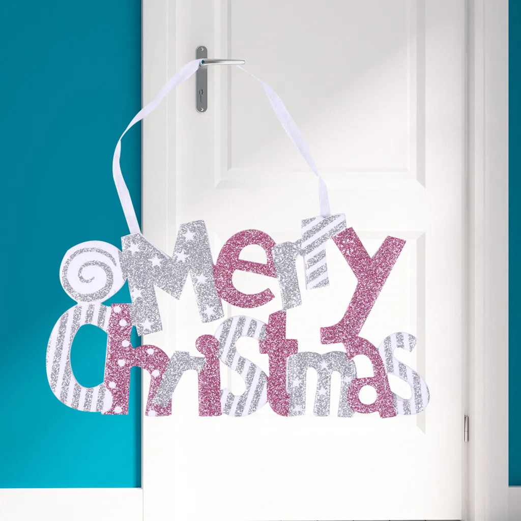 С Рождеством Английский алфавит гирлянда аксессуары посылка дерево открытка