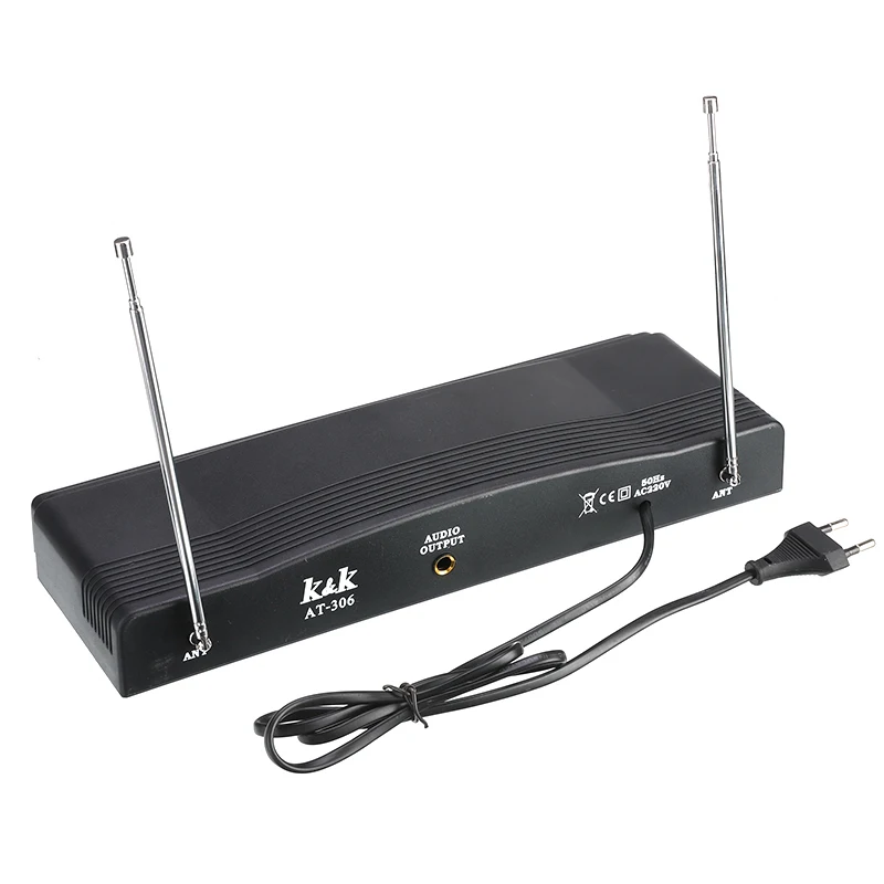 Высокое качество двойной VHF беспроводной микрофон системы ручной с 2 x Mic приемник