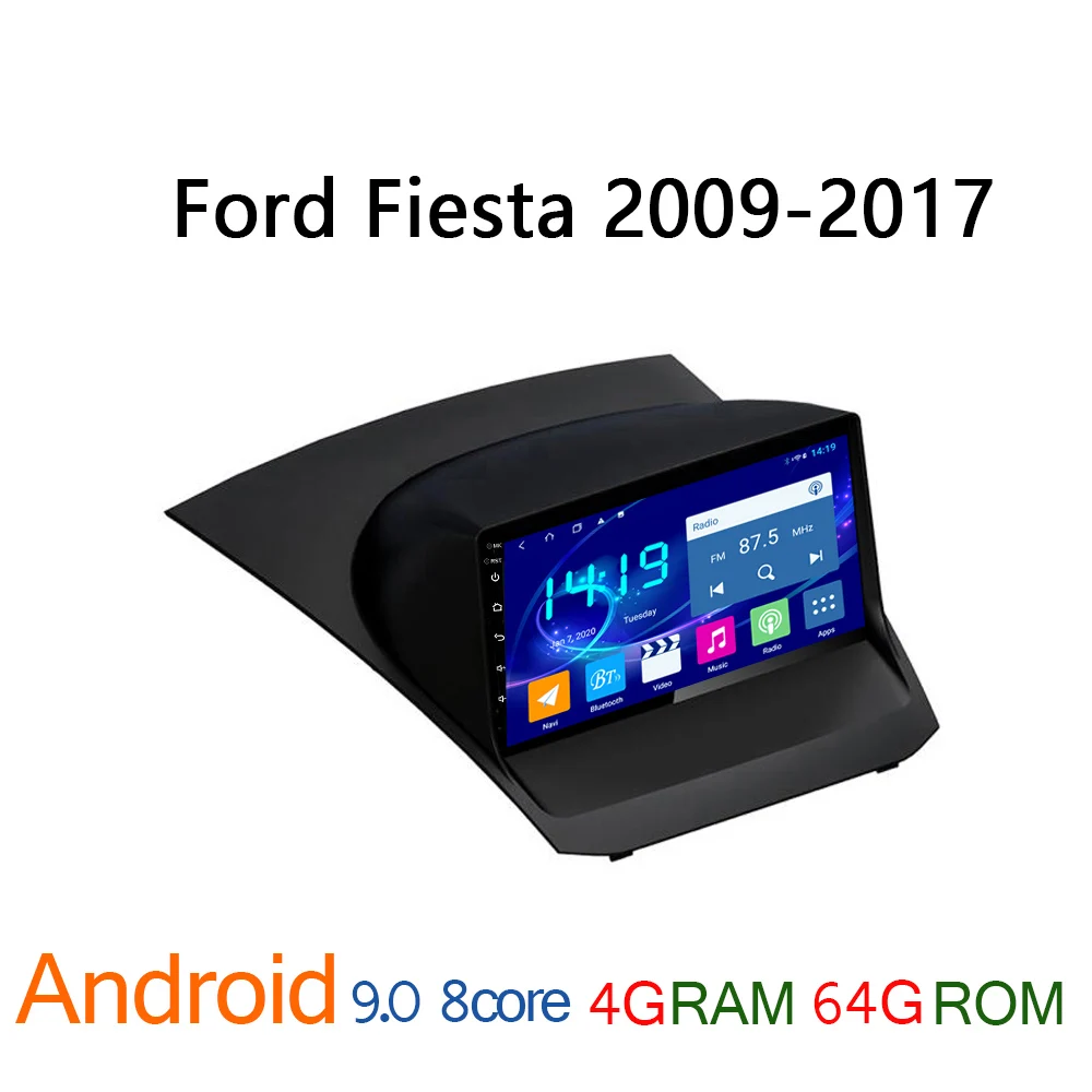 Мультимедийный авто для форд фиеста 2009 2017 android автомобильный стерео 2 din радио GPS
