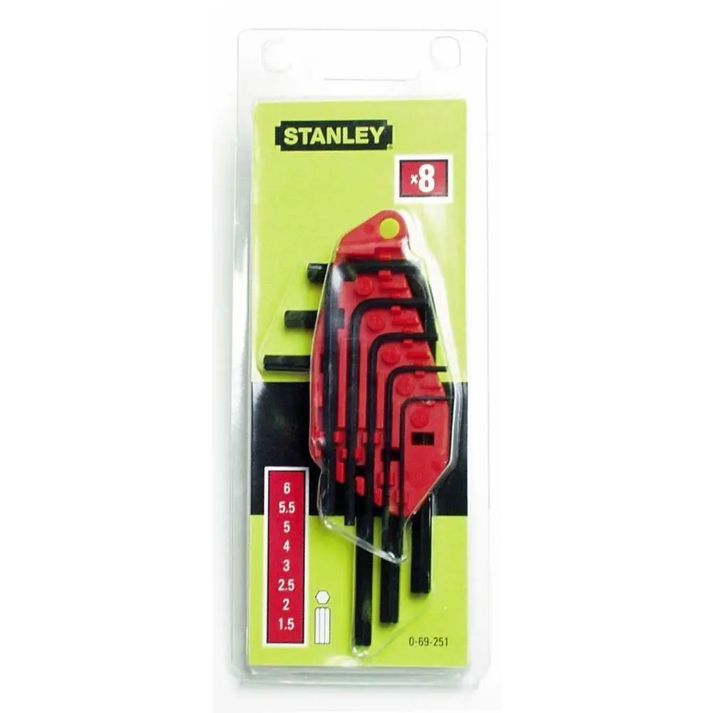 

Набор шестигранных ключей Stanley ST069251, 8 шт., из высококачественной стали, Набор шестигранных ключей, инструменты, многофункциональные инструм...