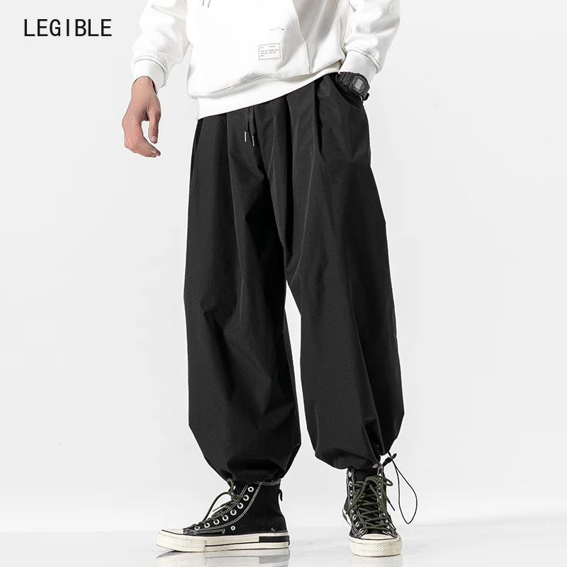 Брюки мужские в стиле хип хоп повседневные свободные штаны джоггеры до щиколотки