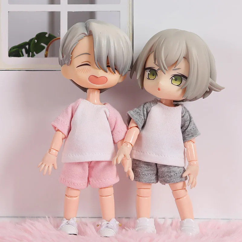 Крутая Одежда для кукол милая футболка Короткие штаны ob11 obitsu 11 holala 1/12bjd