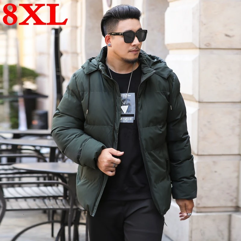 Мужская зимняя стеганая куртка размеры до 7XL | одежда