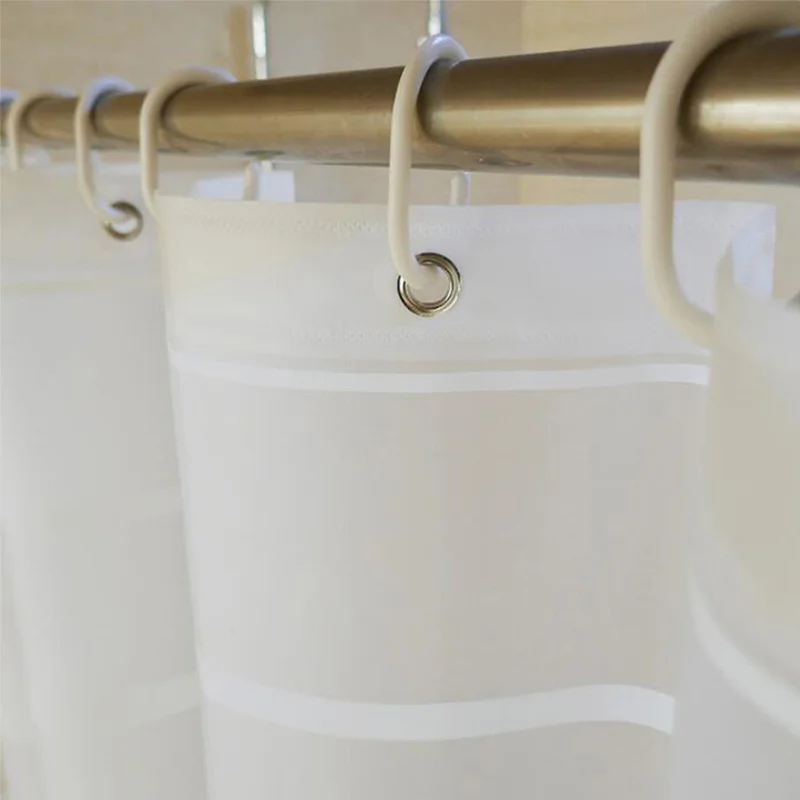 Пластиковая занавеска для душа s PEVA белая полосатая ванной дома отеля комнаты