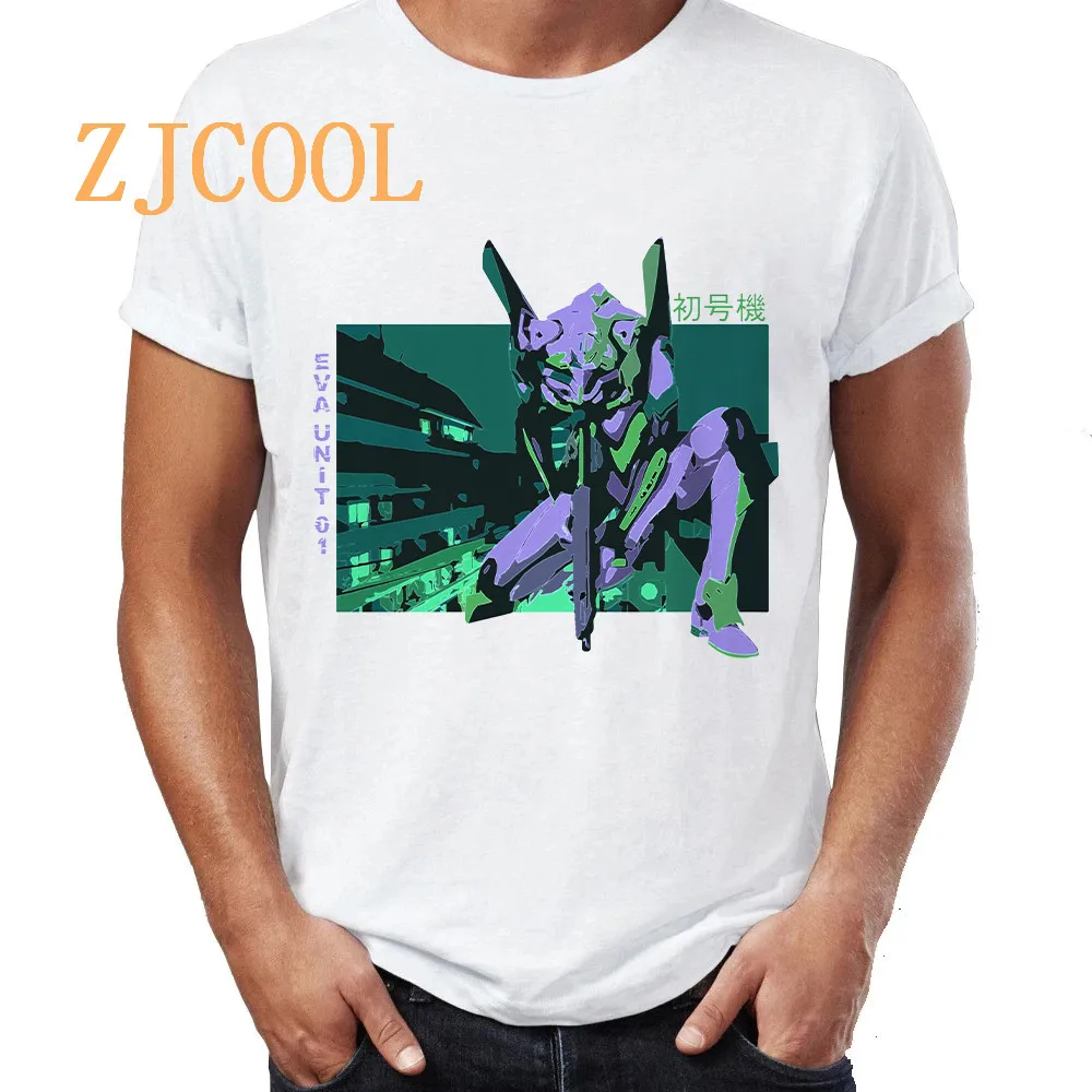 

Anime Evangelion Ayanami Rei t shirt Super Robot Tee EVA graphic Top Oversized clothes Female/Man T-shirt