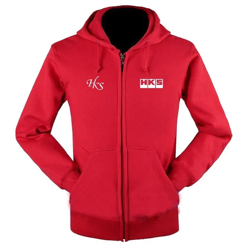 

for HKS logo zipper sweatshirts coat custom 4S shop zipper hoodie jacket