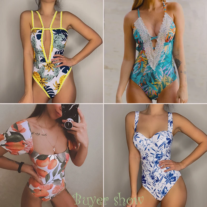 

Ashgaily 2021 New One Piece Swimsuit Sexy Cartoon Printed Swimwear Women Bathing Suit Beach Backless Monokini Swimsuit Female