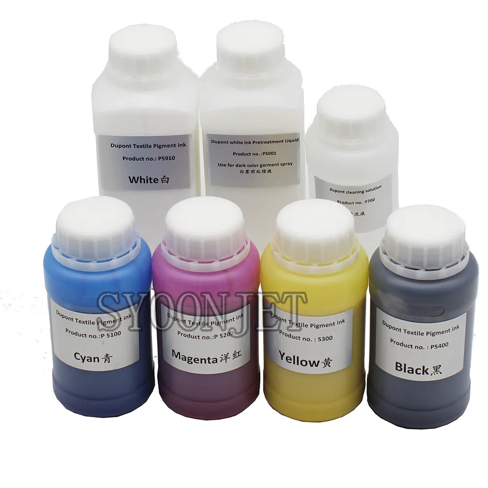 US brand 2000ml Dtg Textile Ink set For Dupont textile ink for Epson L805 R330 R1390 L1800 R2000 4800 4880 DTG Tshirt Printer | Компьютеры