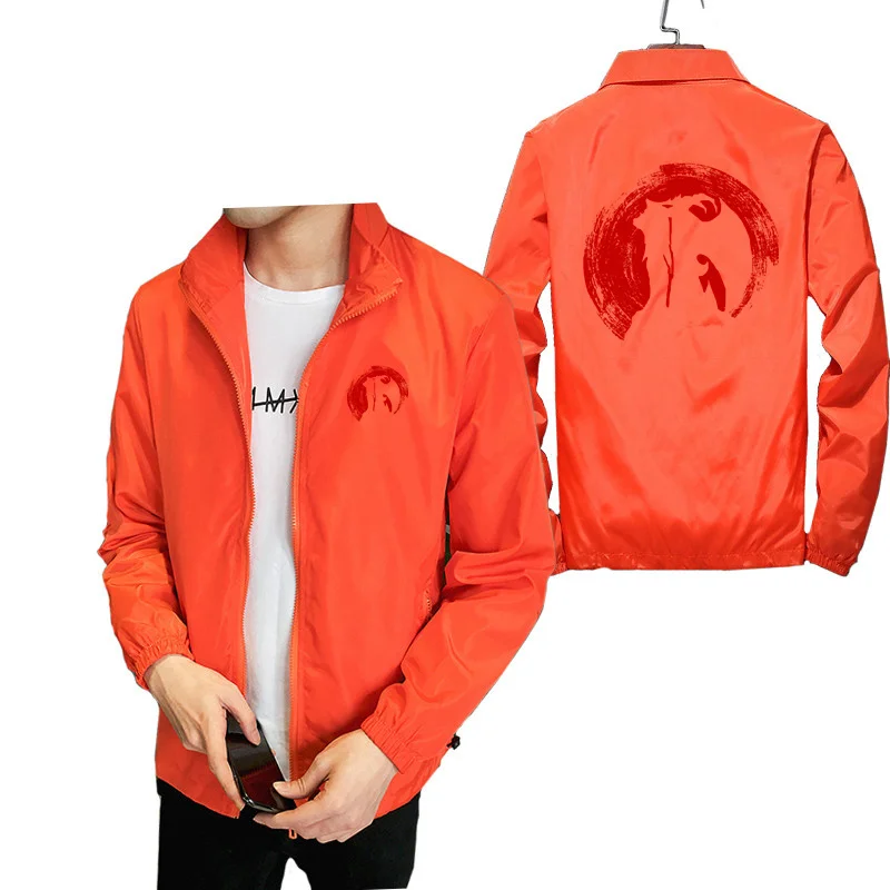 Мужская демисезонная ветровка с длинным рукавом в стиле Харадзюку | одежда