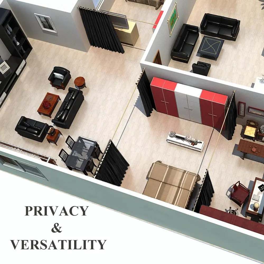 Светонепроницаемая раздвижная занавеска nicecity для перегородок стеклянная дверь