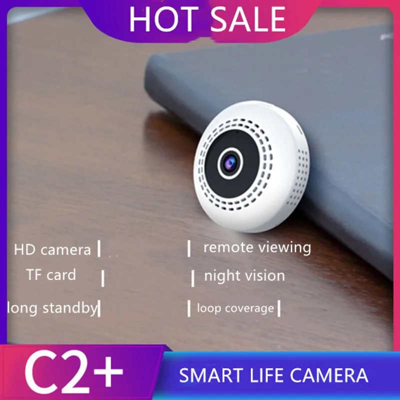 Мини видеокамера C2 + мини камера удаленного наблюдения Wi Fi ip с датчиком
