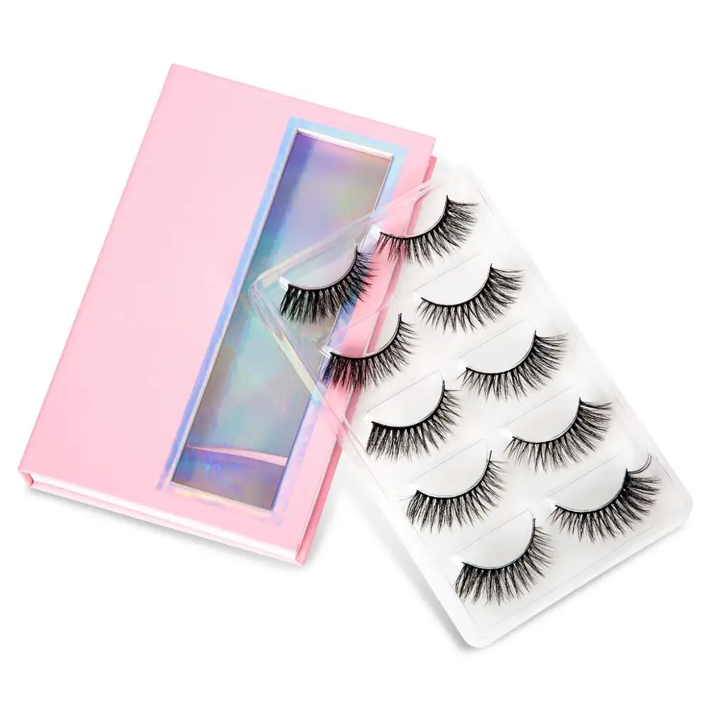 5 парная упаковка коробка упаковочная для ресниц логотип на заказ накладные
