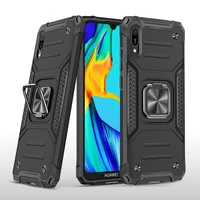 luxury shockproof armor phone cases for huawei y6 pro 2019 camera protection magnetic ring bracket cover huawei y6 pro 2019 case