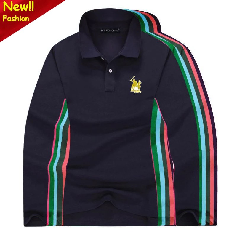 Высокое качество 2019 женские рубашки поло с длинными рукавами большой конь