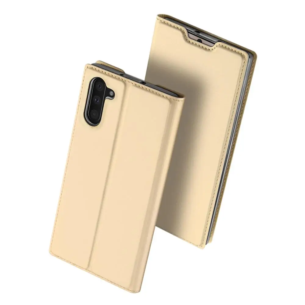 Samsung Galaxy S10 чехол DUX DUCIS кожа флип чехол для Samsung Galaxy S10 Plus Роскошные бумажник чехол для самсунг галакси S10 плюс e S 10 s10e - Цвет: Gold