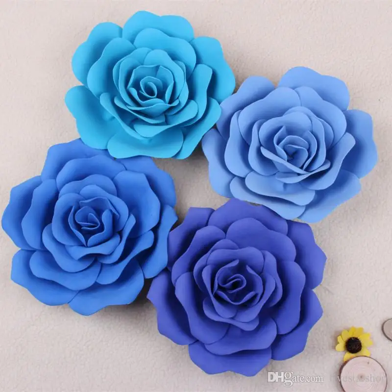 

20cm to 50cm Available Big Foam Rose Flower Festive Display Window Flower For Wedding Xmas Decorations 42 colors