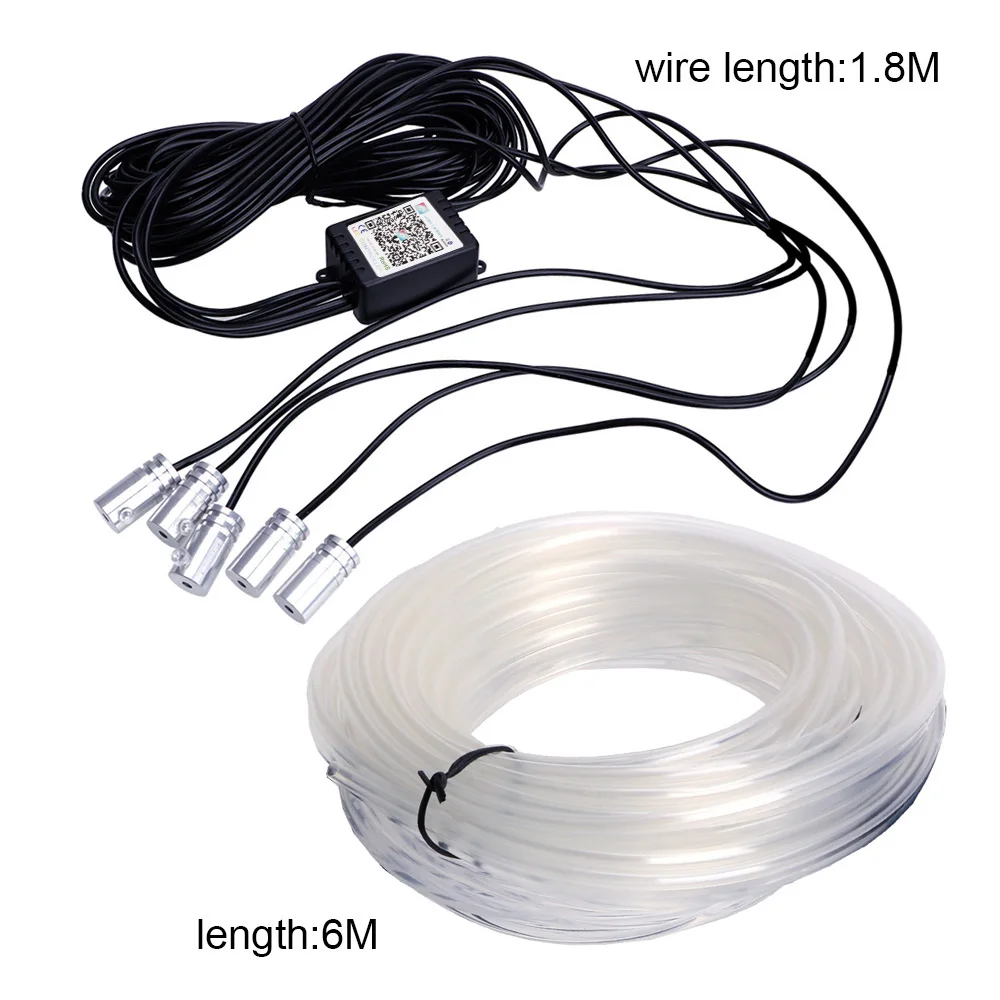 12V Smart Bluetooth Car RGB Ambient Light LED 6m Strip Mood Lamp Interior Door Seat Dashboard Decoration 4x4 Caravan Accessories |