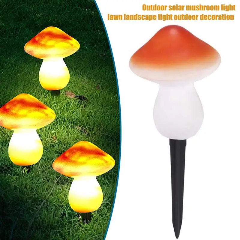 

Stake Light Set Waterproof LED Lawn Lamp Mushroom String Lights Courtyard Garden Decoration Lantern for Pathway Patio