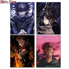 Настенное искусство, картины юютсу кайсен, алмазная картина, фушигуро Мегуми, Алмазная мозаика, домашний декор, фон, модульный аниме постер