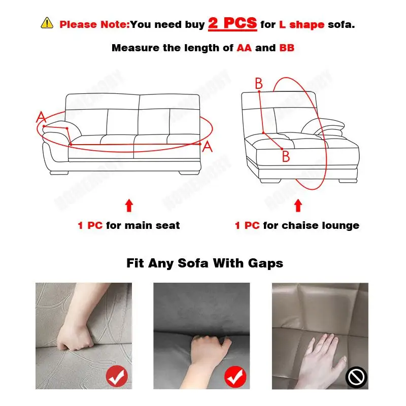 

Check All-inclusive Elasticity Couch Covers for Sofa Living Room Black Sofa Seat Covers CN(Origin) 100% Polyester