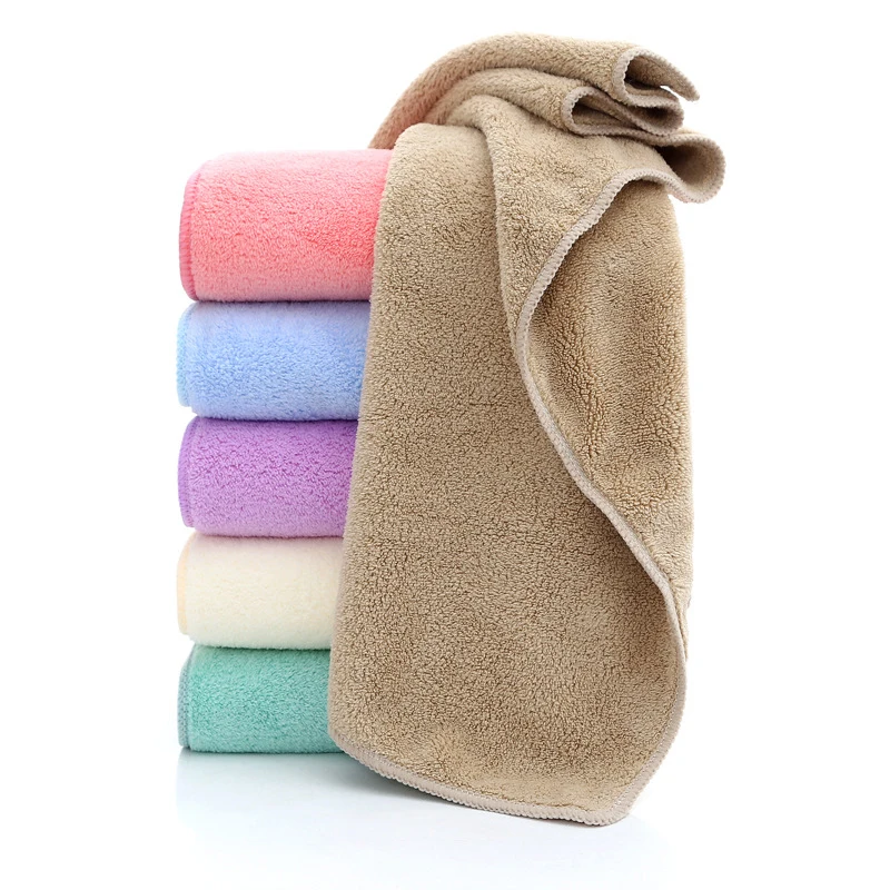 

Soft Comfort Breathable Microfiber Face Towe Washrag Coral Velvet Towel Home Towels Absorbent 35*75cm