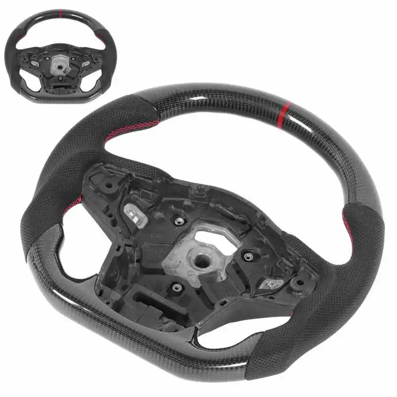 Перфорированная кожа Nappa для руля из углеродного волокна подходит Toyota GR A90 2020