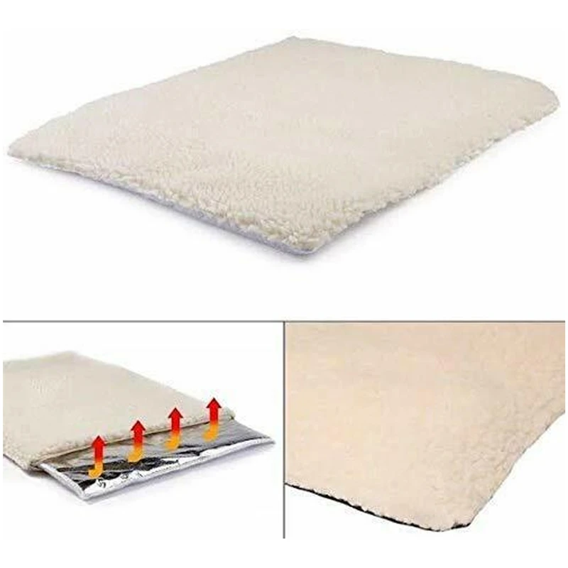 Большая мягкая САМОНАГРЕВАЮЩАЯСЯ кровать для кошек и собак одеяло коврик теплый