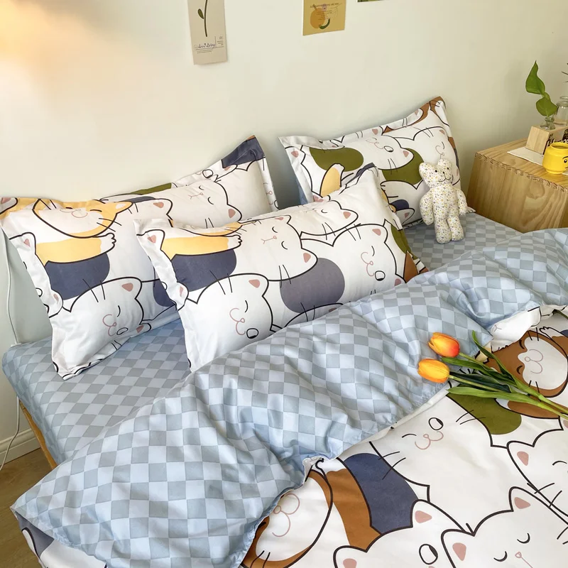 Комплекты постельного белья с мультяшным котом для девочек детский пододеяльник