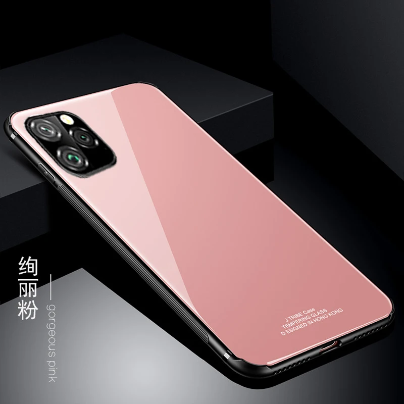 Роскошная новая стеклянная задняя крышка YueTuo для телефона etui coque cover case for iphone 11 pro