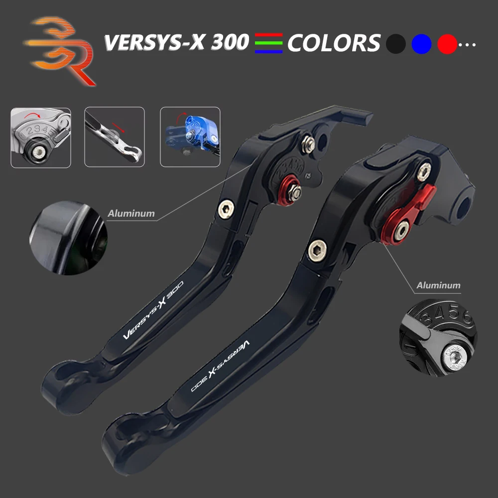 

Motorcycle Brake Clutch Levers CNC Aluminum Adjustable Folding Extendable Accessories For Kawasaki Versys 300X X300 2017