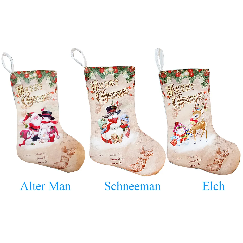 Офиса дома Портативный Рождественский носок для подарков фестиваль мультфильм