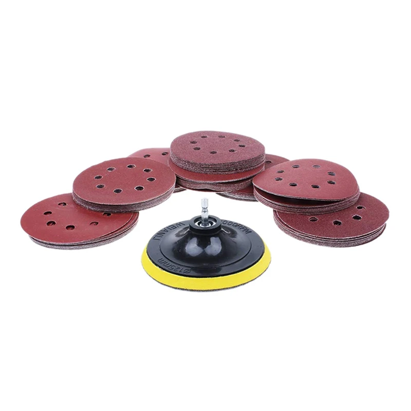 

11Pcs Diamond Polishing Pads 4 Inch Grinder Disc with 80 Pack 5 Inch Sanding Discs Kit 8 Hole Sander